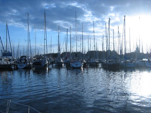 Yachthafen Enkhuizen Ijsselmeer mit Segelbooten