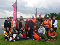 Segler beim Jollensegeln in Holland